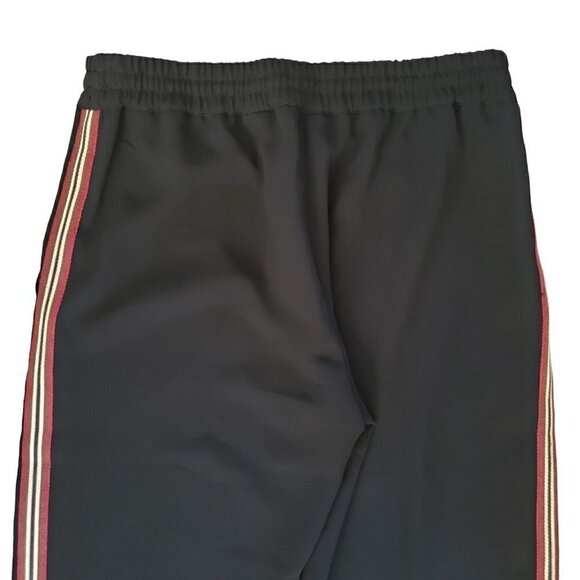Wilfred Buffon Black Crepe Jogger Pants With Side Stripes RARE - Picture 6 of 13